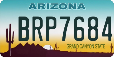 AZ license plate BRP7684