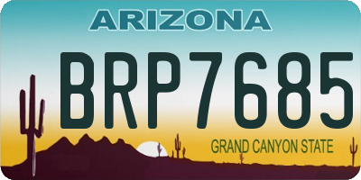 AZ license plate BRP7685