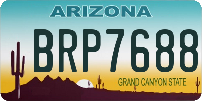 AZ license plate BRP7688