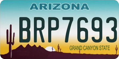 AZ license plate BRP7693