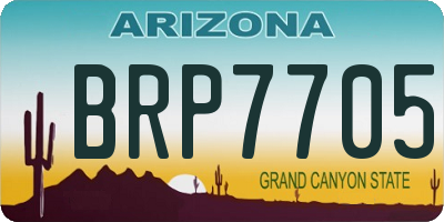 AZ license plate BRP7705