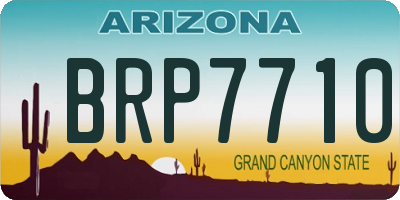 AZ license plate BRP7710