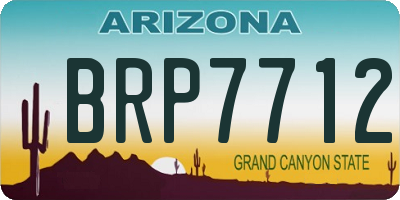 AZ license plate BRP7712