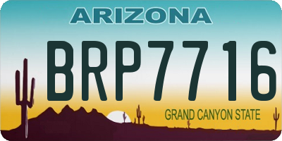 AZ license plate BRP7716