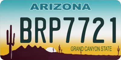 AZ license plate BRP7721
