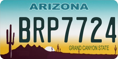 AZ license plate BRP7724