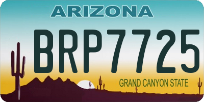 AZ license plate BRP7725