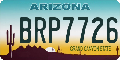 AZ license plate BRP7726