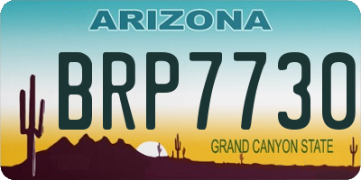 AZ license plate BRP7730