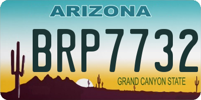AZ license plate BRP7732