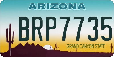 AZ license plate BRP7735