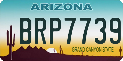 AZ license plate BRP7739