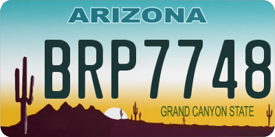 AZ license plate BRP7748