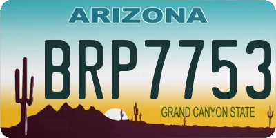 AZ license plate BRP7753