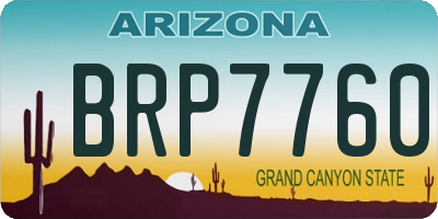 AZ license plate BRP7760