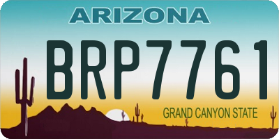AZ license plate BRP7761
