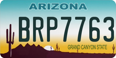 AZ license plate BRP7763