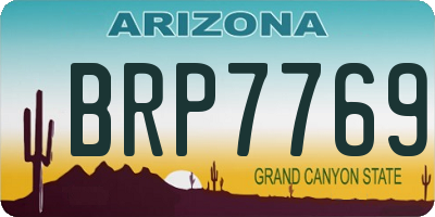 AZ license plate BRP7769