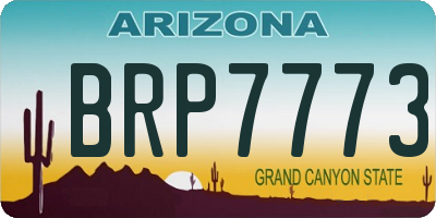 AZ license plate BRP7773