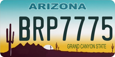 AZ license plate BRP7775
