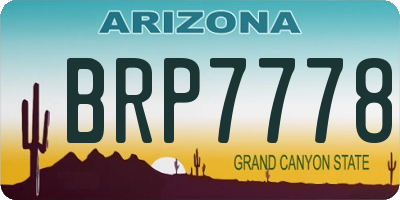 AZ license plate BRP7778
