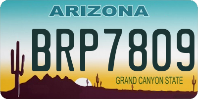 AZ license plate BRP7809