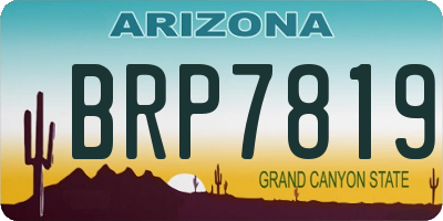 AZ license plate BRP7819