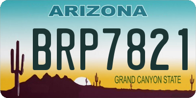 AZ license plate BRP7821