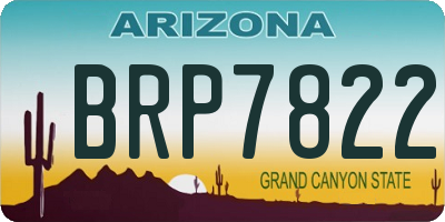 AZ license plate BRP7822