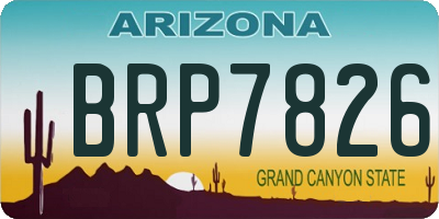 AZ license plate BRP7826