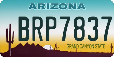 AZ license plate BRP7837