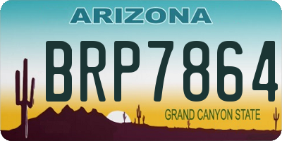 AZ license plate BRP7864