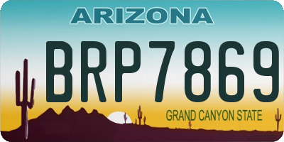 AZ license plate BRP7869