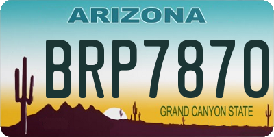 AZ license plate BRP7870