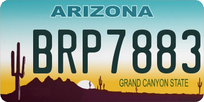 AZ license plate BRP7883