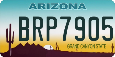 AZ license plate BRP7905