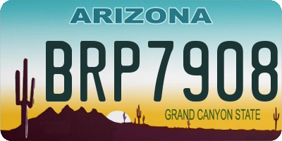 AZ license plate BRP7908