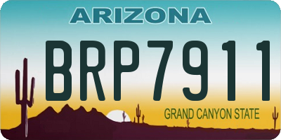 AZ license plate BRP7911
