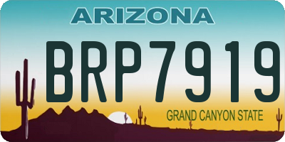 AZ license plate BRP7919