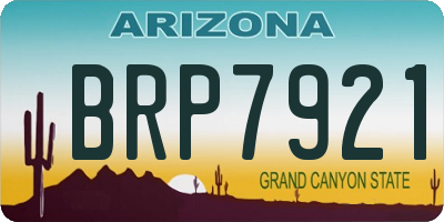 AZ license plate BRP7921