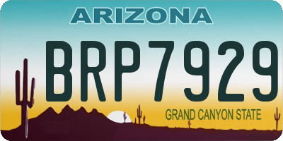 AZ license plate BRP7929