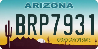 AZ license plate BRP7931