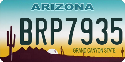 AZ license plate BRP7935