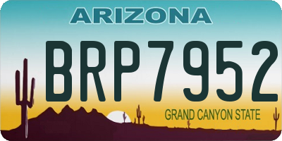AZ license plate BRP7952