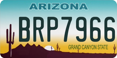 AZ license plate BRP7966