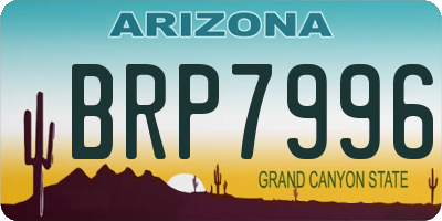 AZ license plate BRP7996