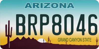 AZ license plate BRP8046