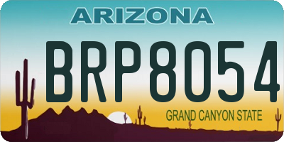 AZ license plate BRP8054