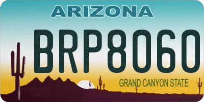 AZ license plate BRP8060