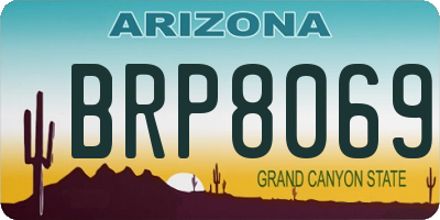 AZ license plate BRP8069